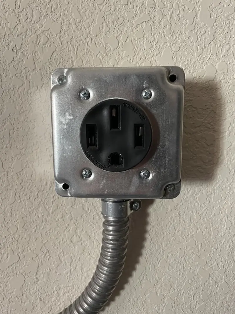 NEMA 14-50 outlet installed for Electrical Panel Upgrade in St. Helena